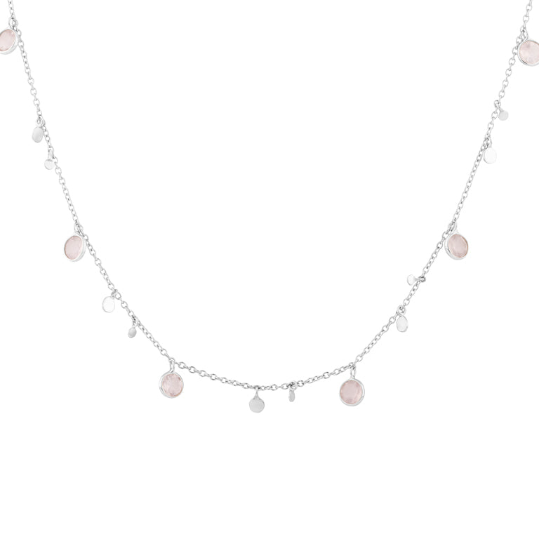 Halskette ARETTA mit Rosenquarz