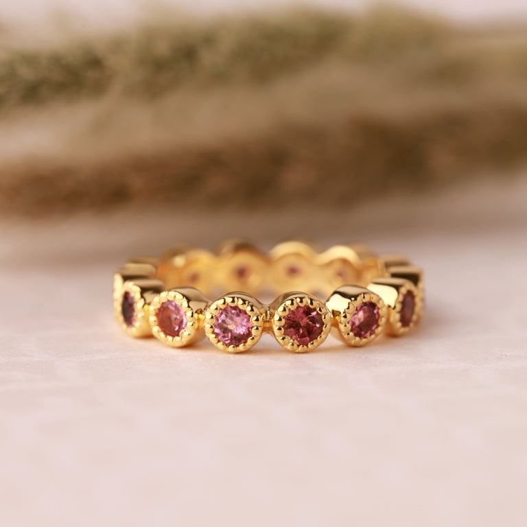 Ring HARRIET mit Rosaturmalin 3mm