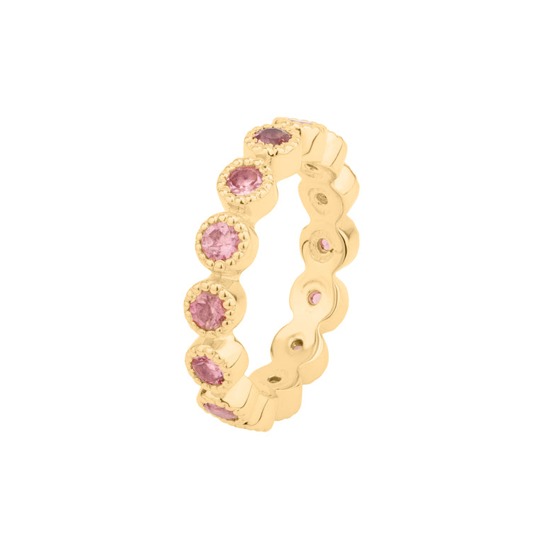 Ring HARRIET mit Rosaturmalin 3mm