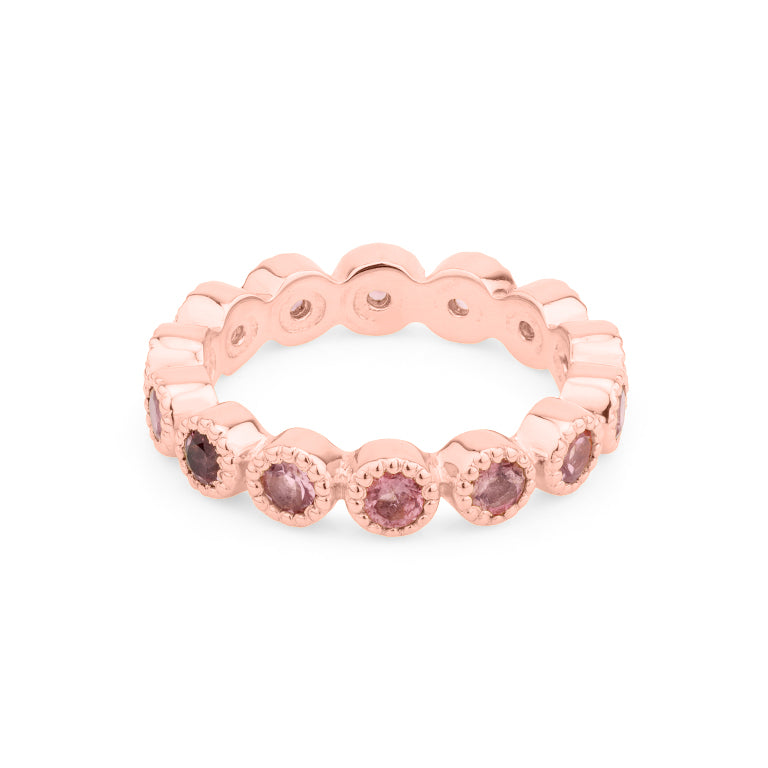 Ring HARRIET mit Rosaturmalin 3mm