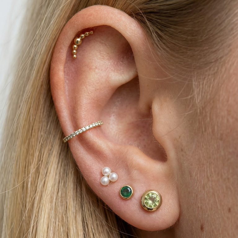 Ohrstecker ESTIA Peridot 5mm Silber