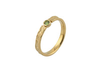 Keenan Green Tourmaline Ring | Bezel Set Gold Ring