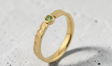 Keenan Green Tourmaline Ring | Bezel Set Gold Ring