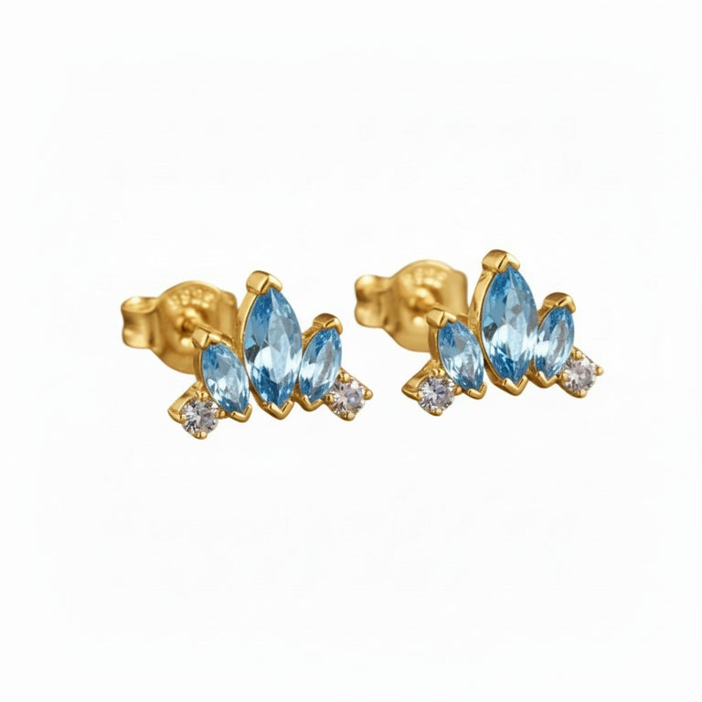 Ohrstecker LOTUS – Blautopas