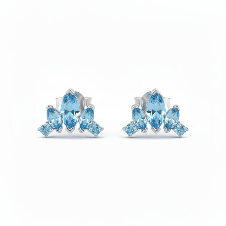Ohrstecker LOTUS – Blautopas