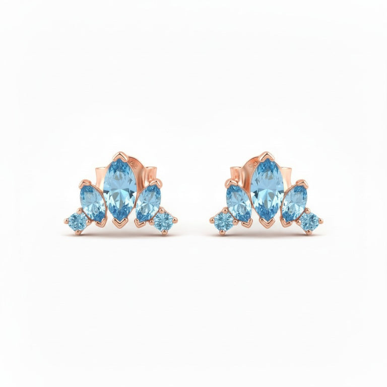 Ohrstecker LOTUS – Blautopas