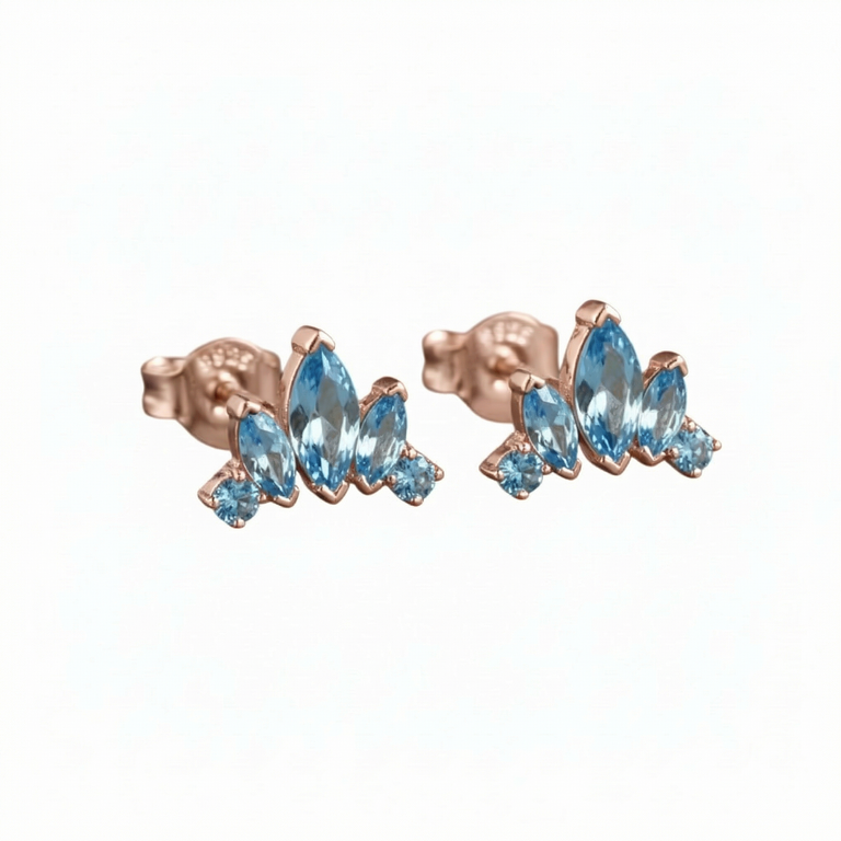 Ohrstecker LOTUS – Blautopas