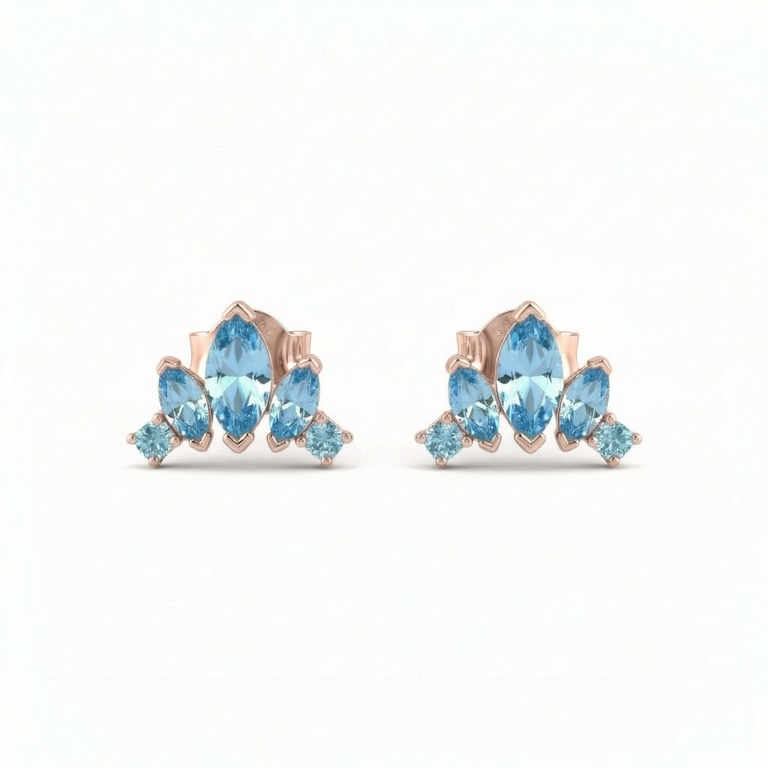 Ohrstecker LOTUS – Blautopas