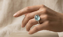 Ring MALIA mit Aquamarin 12 X 18
