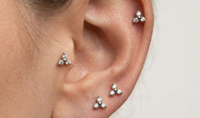 Titan G23 Piercing mit 3 Zirkonia 2 mm – 1.0 mm / 8 mm