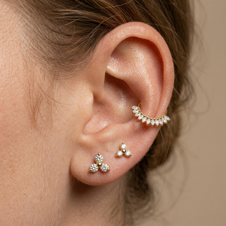 Titan G23 Segmentring mit Navette Zirkonia – 1.2 mm / 12 mm