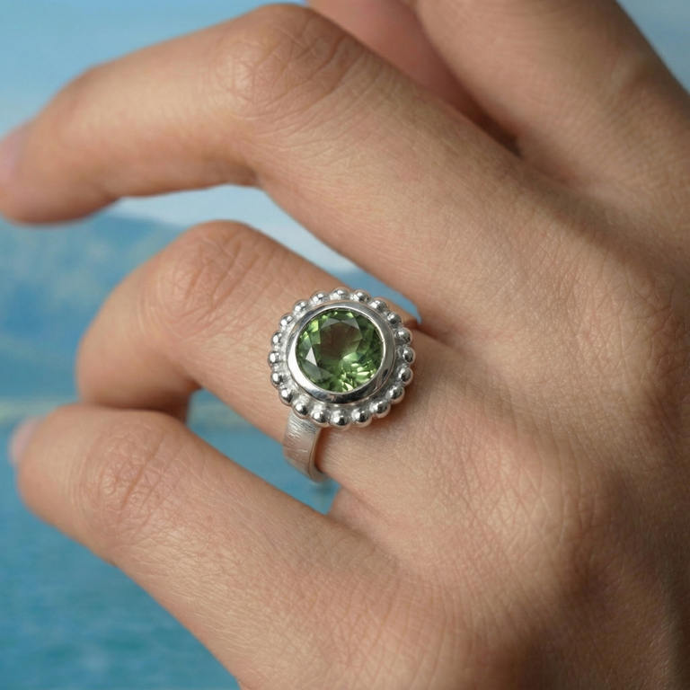 Ring Orbis mit Peridot