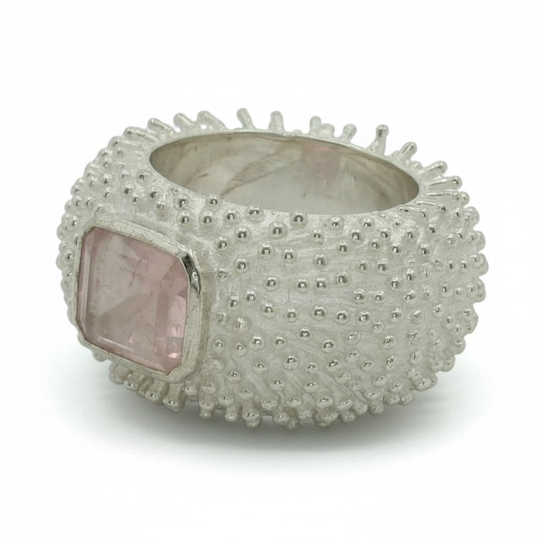 Ring DOTTERA mit Rosenquarz