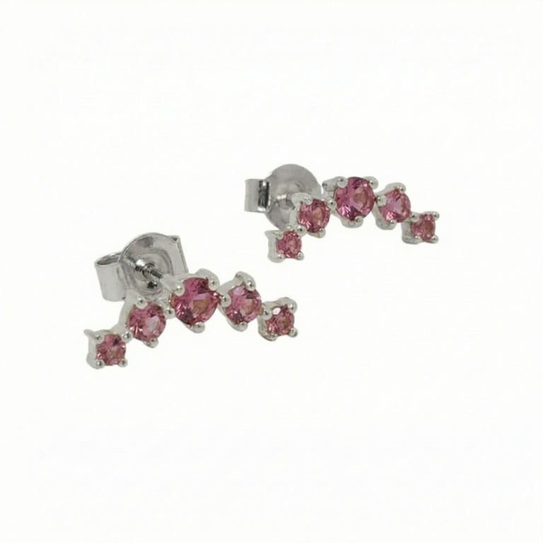 Ohrstecker FATIMA – Rosaturmalin