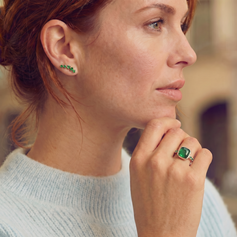 Ring Rosalia mit grünem Turmalin