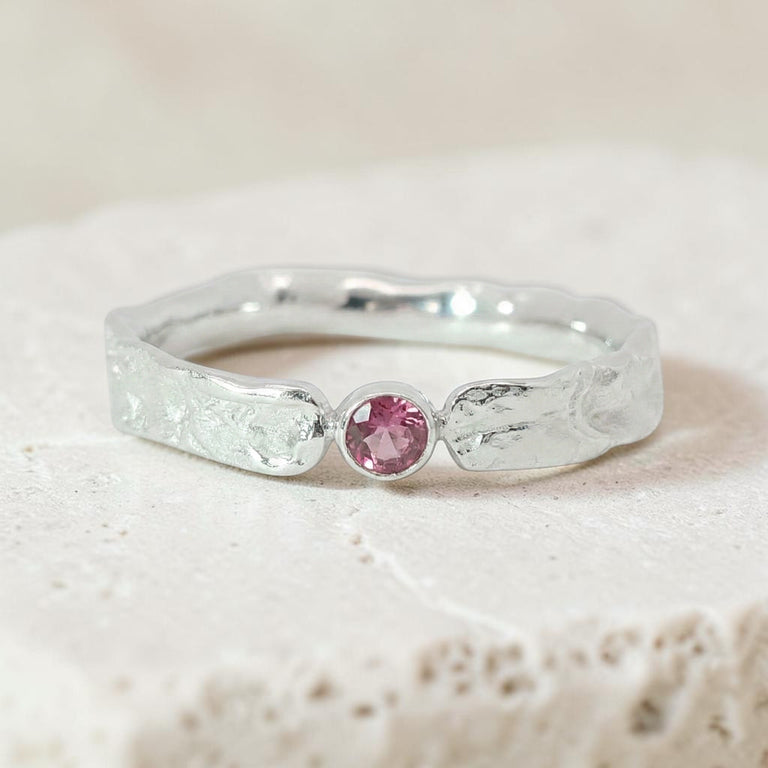 Ring KEENAN 5 mm mit  Rosaturmalin