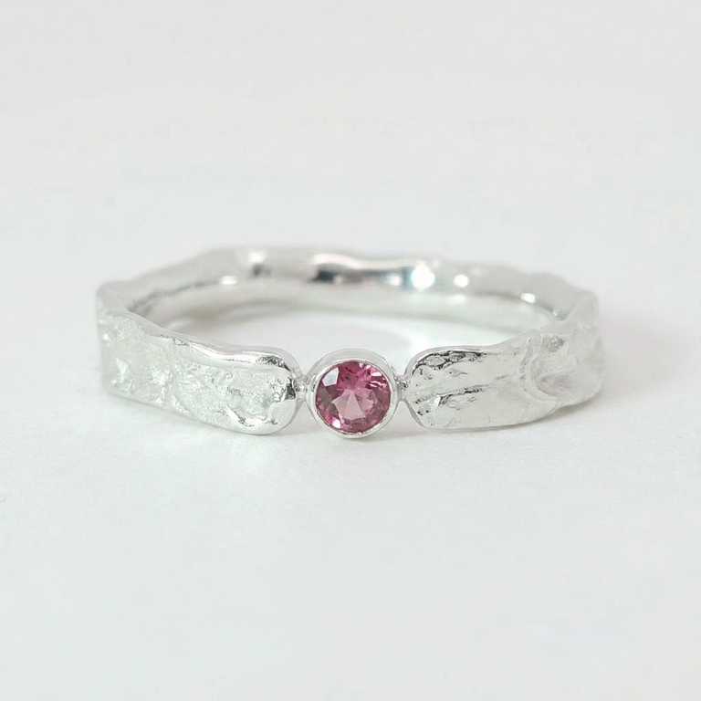Ring KEENAN 5 mm mit  Rosaturmalin
