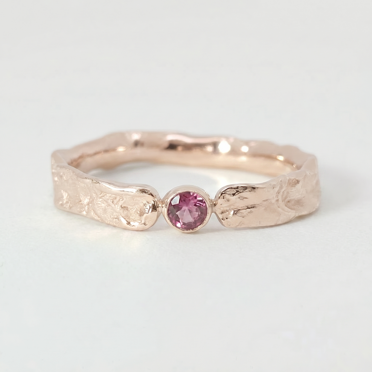 Ring KEENAN 5 mm mit  Rosaturmalin