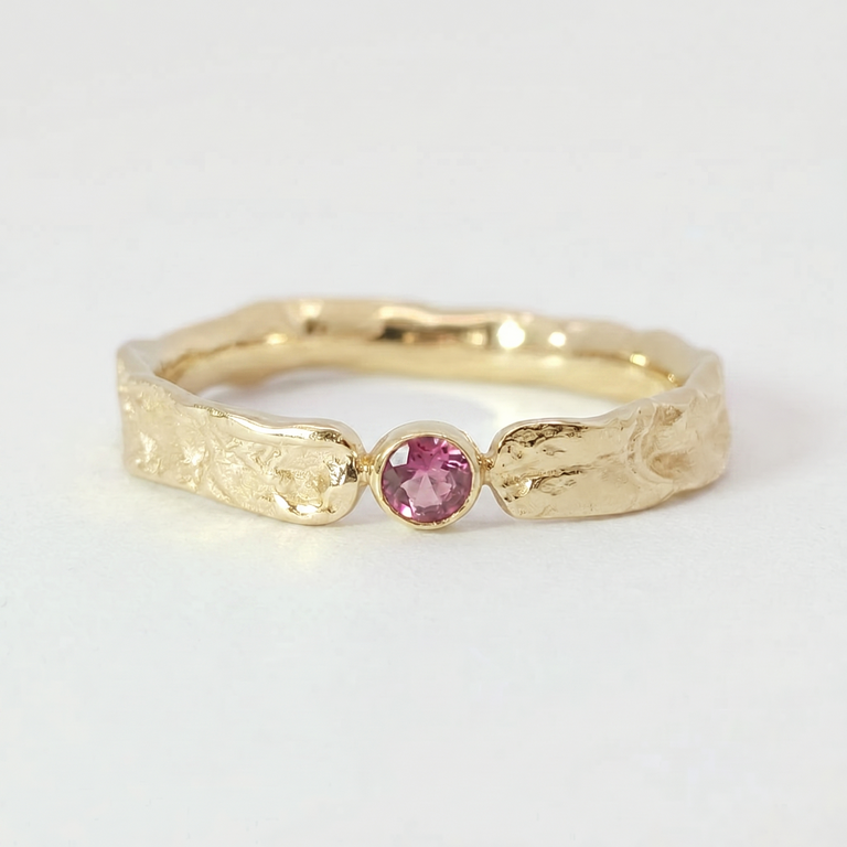 Ring KEENAN 5 mm mit  Rosaturmalin