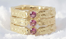 Ring KEENAN 5 mm mit  Rosaturmalin
