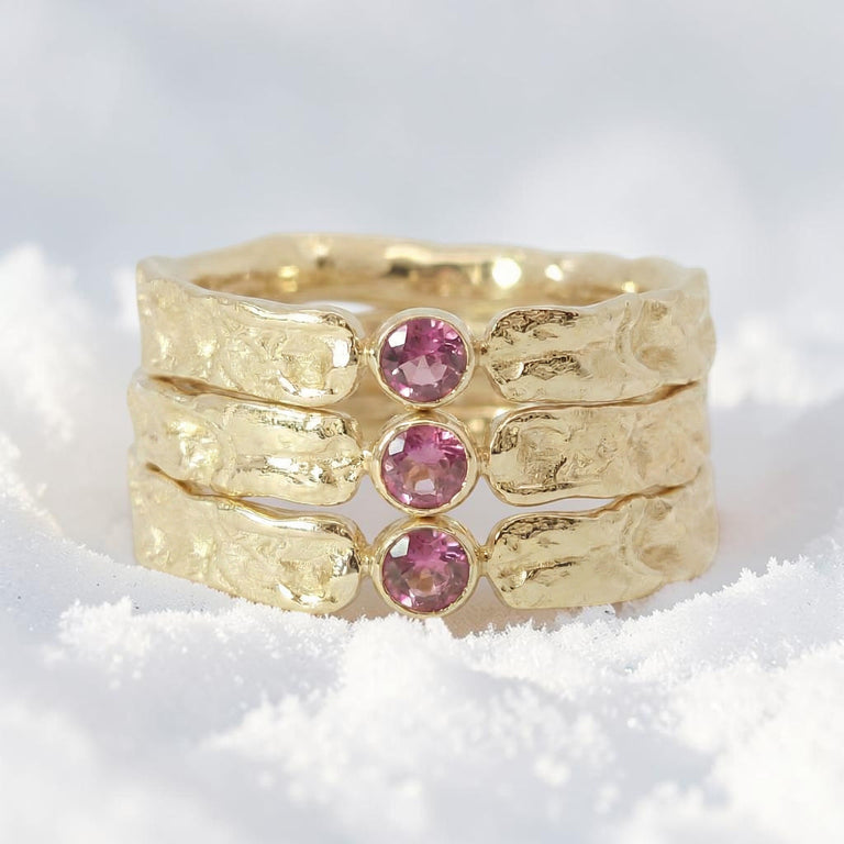 Ring KEENAN 5 mm mit  Rosaturmalin