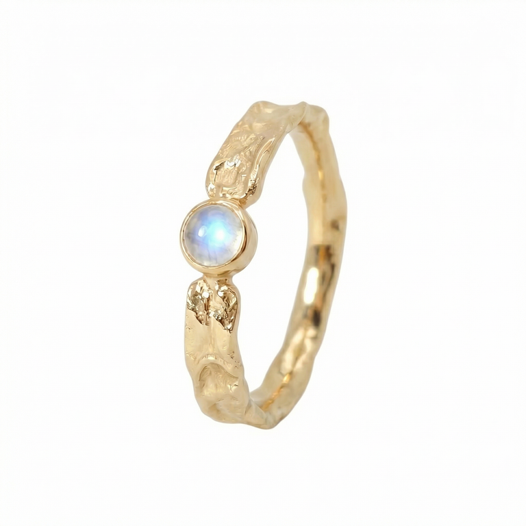 Ring KEENAN 5 mm mit  Mondstein