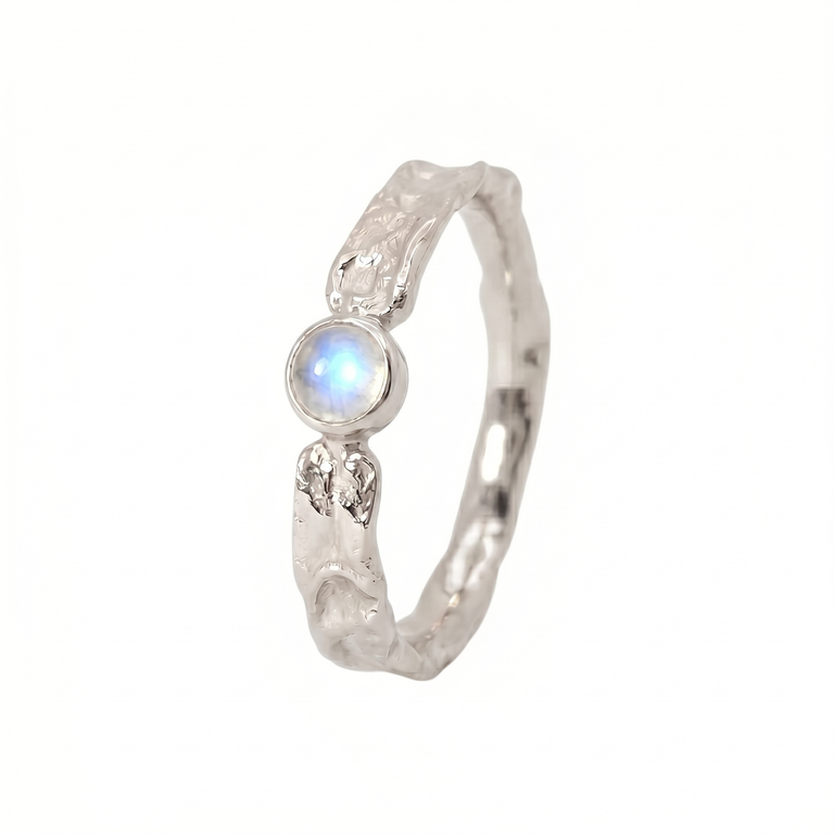 Ring KEENAN 5 mm mit  Mondstein