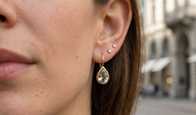 SERENAH Ohrhänger mit grünem Amethyst
