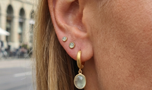 Creolen KAYLA 14 mm mit Prehnite