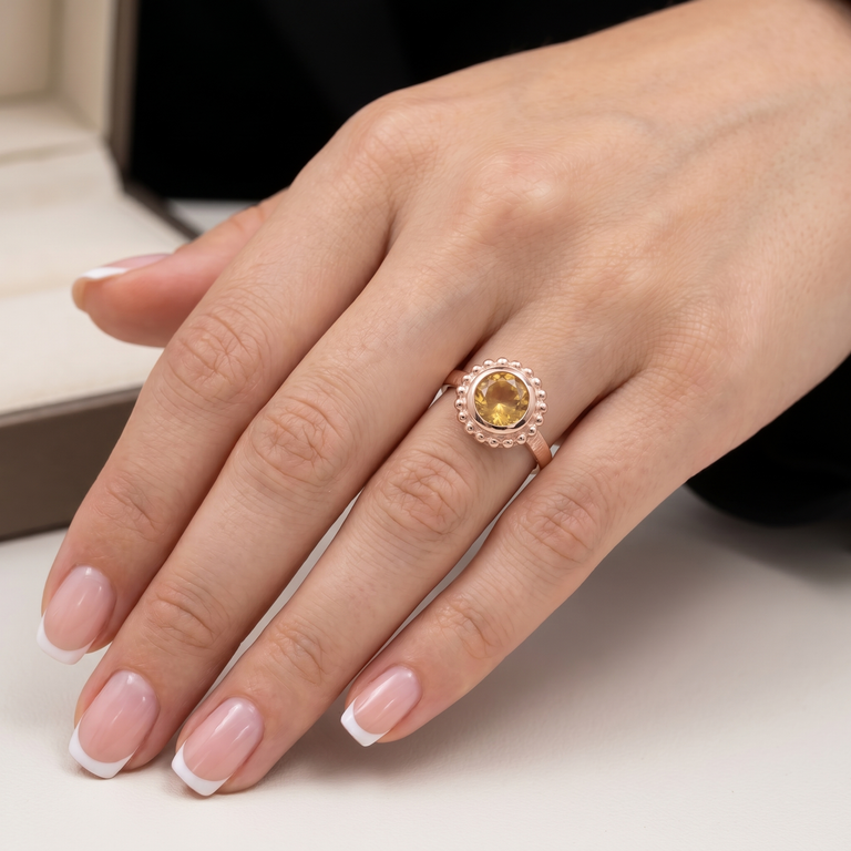 Ring Orbis mit Citrin