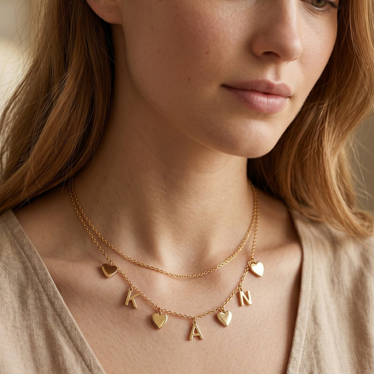Superfine – Individuelle Kette mit Buchstaben & Herzen