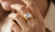 Unikate Ring NADINE – 925 Sterling Silber, Mondstein