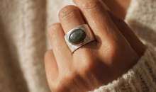Unikate Ring NADINE – 925 Sterling Silber, Labradorit