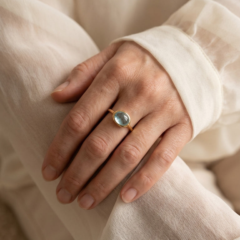 Ring Livia Aquamarin