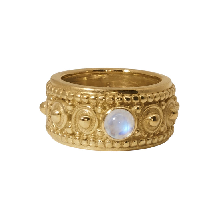 Ring Talina mit Regenbogen-Mondstein