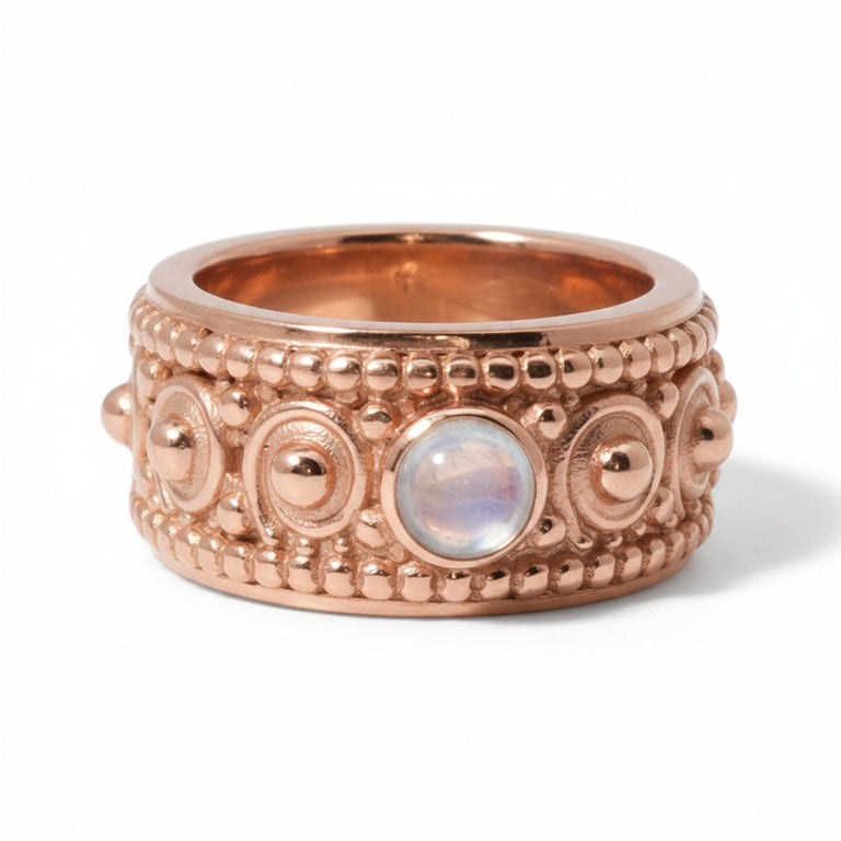 Ring Talina mit Regenbogen-Mondstein