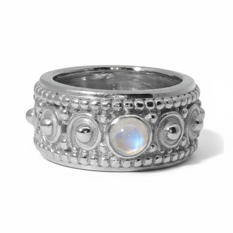 Ring Talina mit Regenbogen-Mondstein