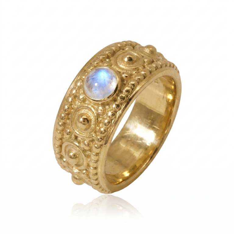 Ring Talina mit Regenbogen-Mondstein