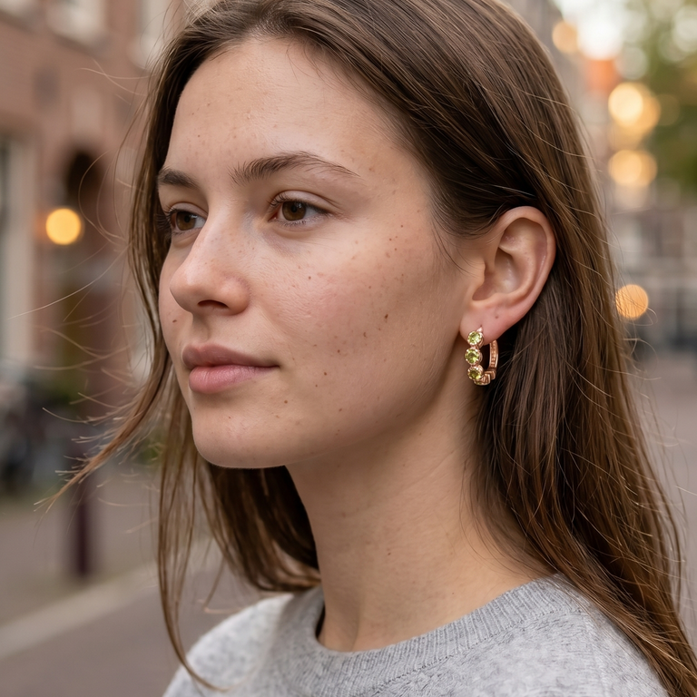 Creolen HARRIET Peridote 20 mm