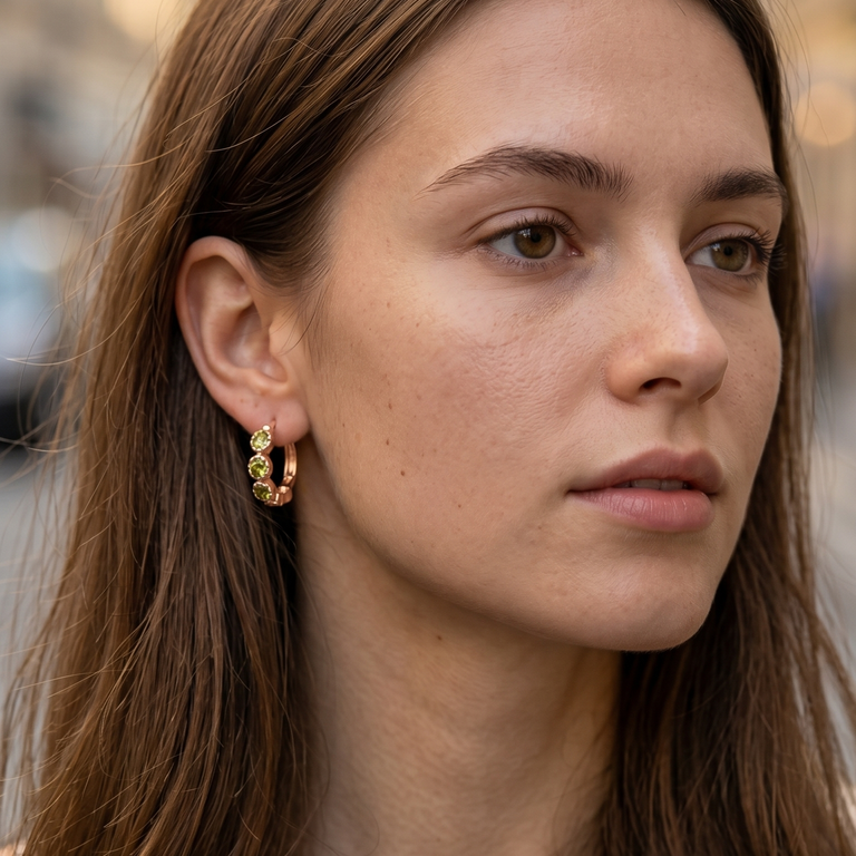 Creolen HARRIET Peridote 20 mm