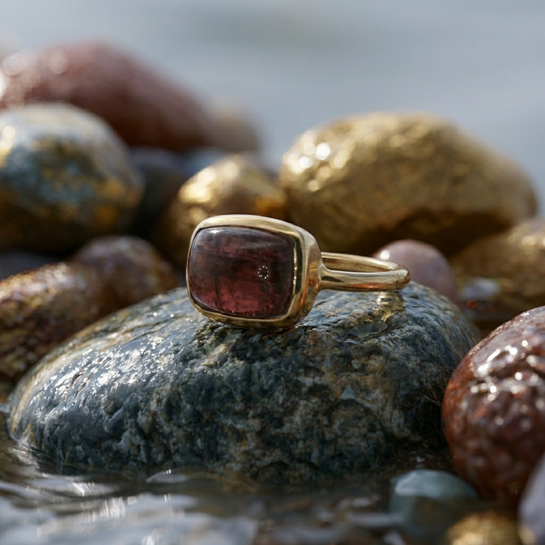 Ring LIVIA rosa Turmalin