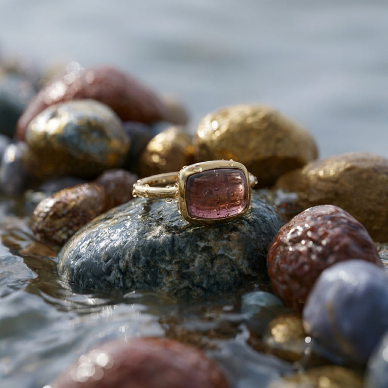 Ring LIVIA rosa Turmalin