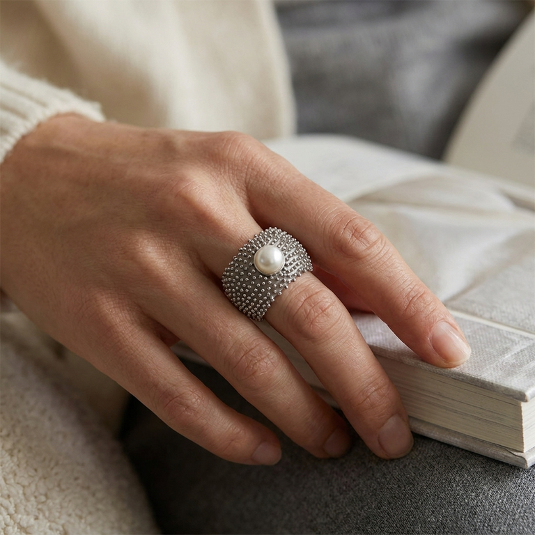 Ring DOTTERA mit Perle