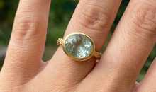 Aquamarine Ring Oval 8 X 10 mm – Floral