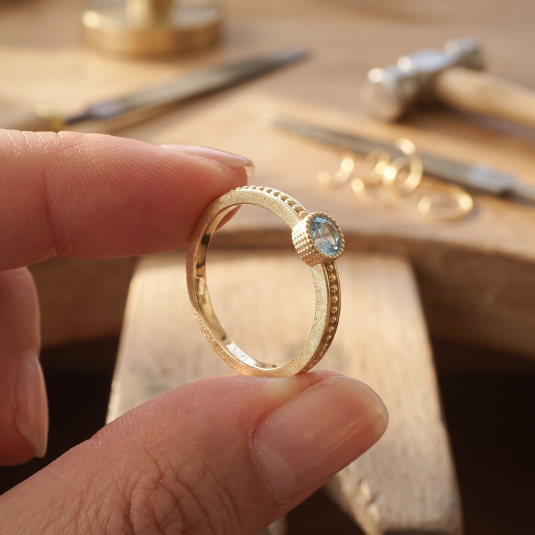Ring SOLEA Blautopas