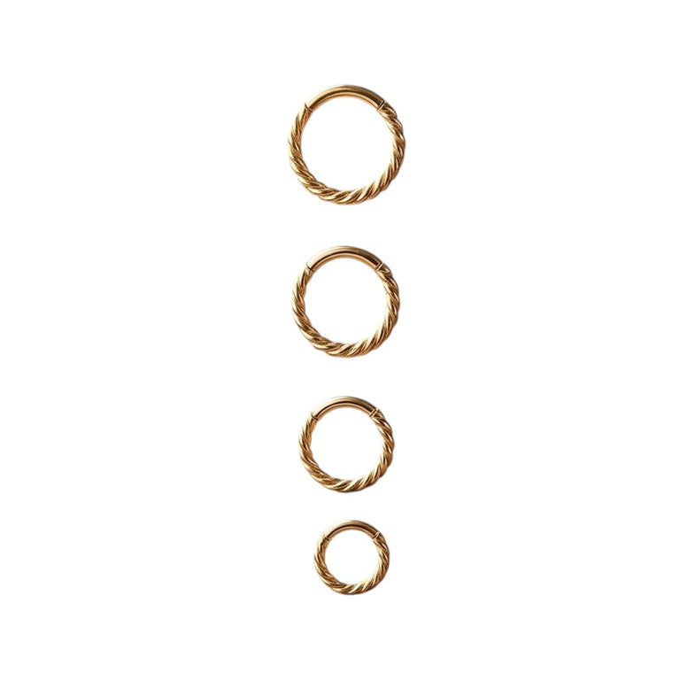 Segment Ring BASIC TWIST 1.1mm 18k Gold