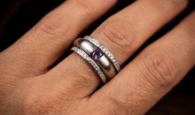 3-teiliges Ring-Set Edelstahl mit Iolith SALE