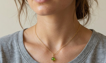 Gliederkette mit 6 mm Peridote Anhänger