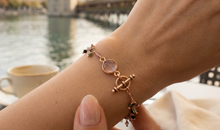 Multiturmalin und Rosenquarz Armband