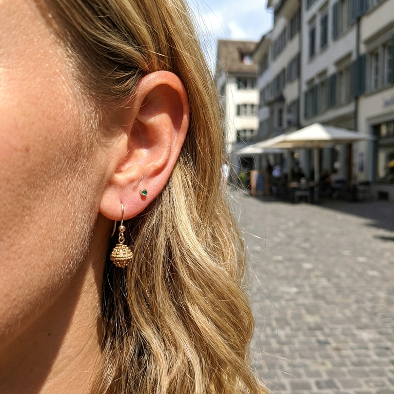 Filigrane Kugel-Ohrhänger 8 mm